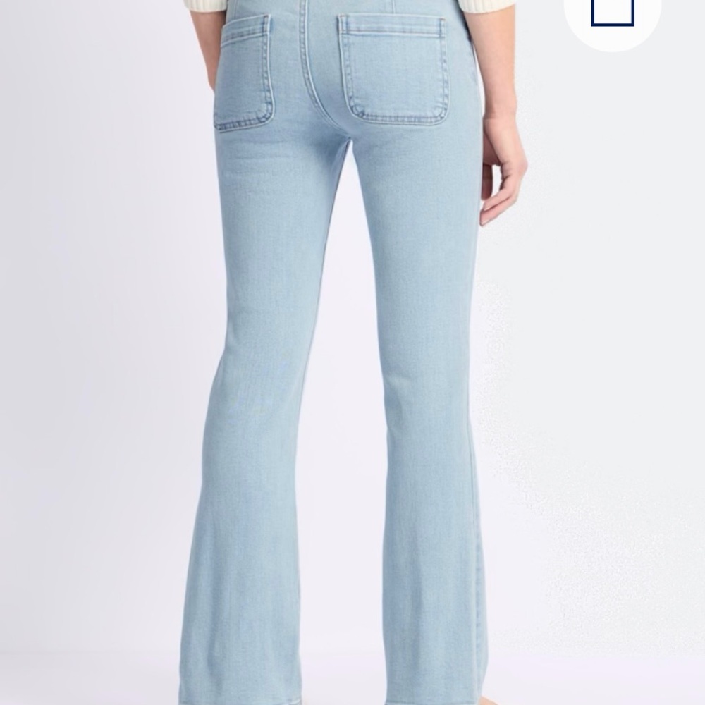 STEAL!! BNWT Just USA low rise mini patch pocket bootcut light blue jeans size 8 - Picture 3 of 9